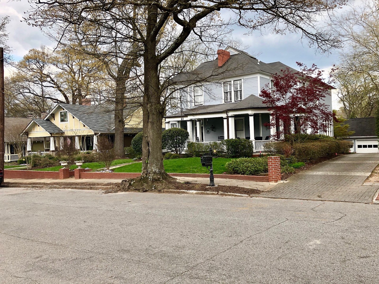 Tree-lined Waddell Street in Inman Park